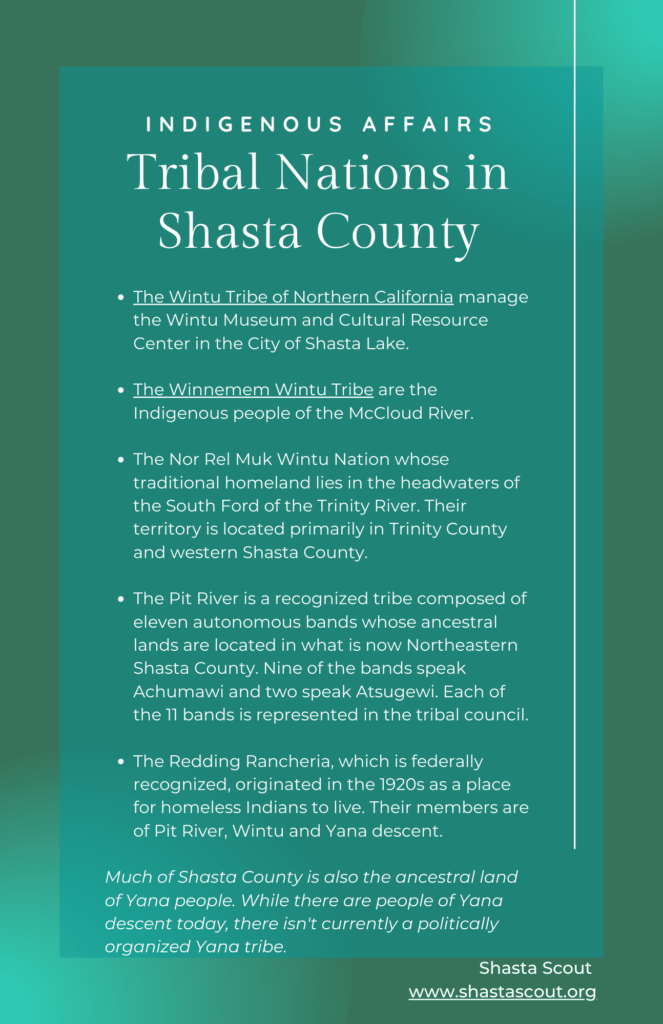 Explainer box describing the Tribes of Shasta County.