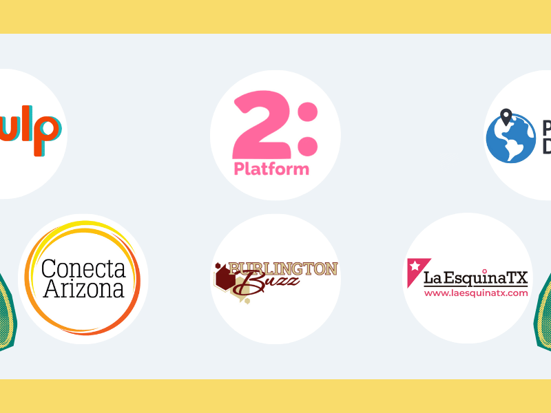 A graphic displaying the logos of six publications.